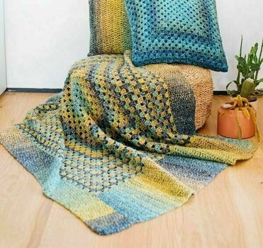 Knitting Yarn Katia Azteca Degradé 502 Pistachio/Turquoise/Dark Blue - 5