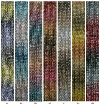 Knitting Yarn Katia Azteca Degradé 505 Khaki/Light Lilac/Lilac - 4