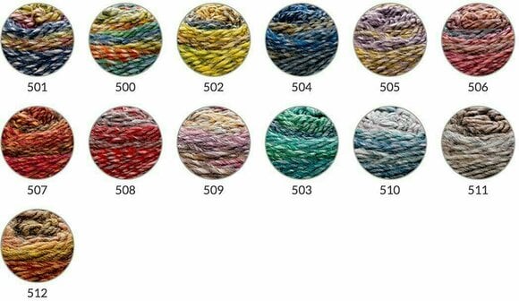 Fios para tricotar Katia Azteca Degradé 506 Green Blue/Orange/Fuchsia - 6