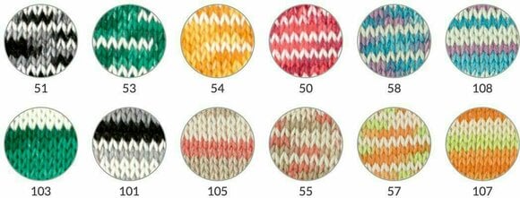 Fios para tricotar Katia Bora Bora 58 Turquoise/Lilac - 3