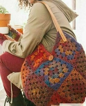 Knitting Yarn Katia Azteca 7847 Maroon/Dark Fuchsia/Blue - 2
