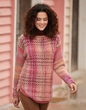 Fil à tricoter Katia Azteca 7852 Rose/Beige/Orange - 3