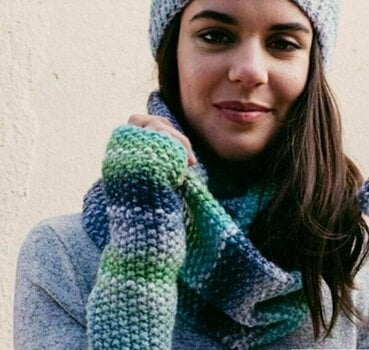 Fios para tricotar Katia Azteca 7863 Grey/Green/Blue - 3