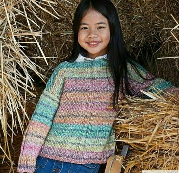 Fios para tricotar Katia Cotton Merino Craft 200 Green/Yellow/Fuchsia - 2