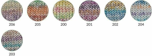 Knitting Yarn Katia Cotton Merino Craft 200 Green/Yellow/Fuchsia - 3