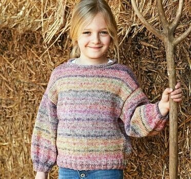 Strikkegarn Katia Cotton Merino Craft 201 Coral/Lilac/Orange - 2