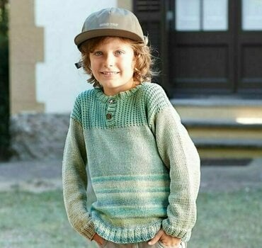 Pletacia priadza Katia Fair Cotton Craft 600 Beige/Mint Green/Lemon Yellow/Blue - 2