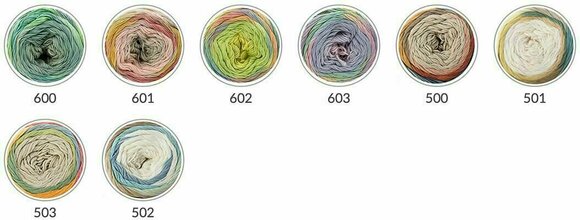 Kudumislõng Katia Fair Cotton Craft 601 Stone Grey/Coral/Ochre - 3