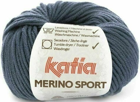 Knitting Yarn Katia Merino Sport 12 Dark Blue - 5