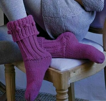 Fil à tricoter Katia Maxi Merino 27 Dark Fuchsia Fil à tricoter - 5