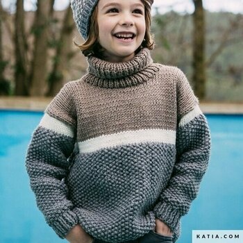 Fil à tricoter Katia Maxi Merino 52 Medium Grey - 5