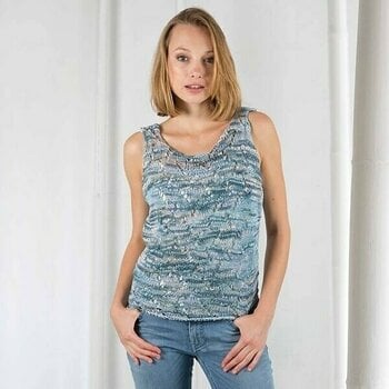 Fil à tricoter Katia Maui 106 White/Blue/Mustard/Night Blue Fil à tricoter - 3