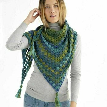 Knitting Yarn Katia Shiva 408 Green/Fir Green/Blue - 2