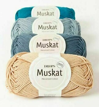 Fios para tricotar Drops Muskat 19 Light Grey - 2