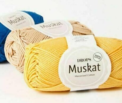 Fire de tricotat Drops Muskat 30 Vanilla Yellow - 2