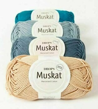 Fios para tricotar Drops Muskat 76 Light Denim - 2