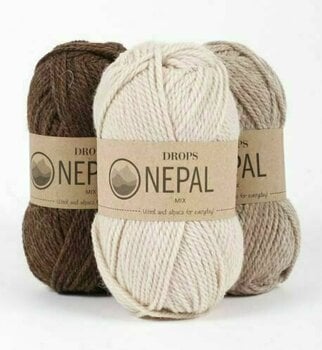 Fire de tricotat Drops Nepal 0612 Medium Brown - 2