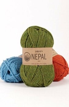 Fios para tricotar Drops Nepal 7238 Olive - 2