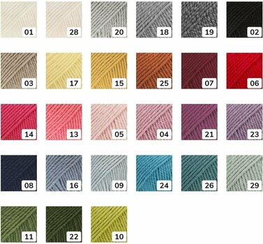Fios para tricotar Drops Cotton Merino 01 Off White - 6