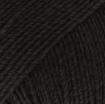 Fil à tricoter Drops Cotton Merino 02 Black - 4