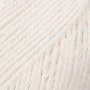 Fios para tricotar Drops Flora 02 White - 4
