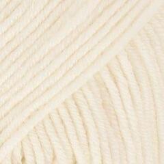 Stickgarn Drops Merino Extra Fine Uni Colour 01 Off White Stickgarn - 3