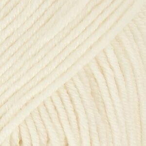Fil à tricoter Drops Merino Extra Fine Uni Colour 01 Off White - 4