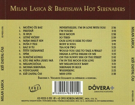 Muzyczne CD Milan Lasica - Keď zastal čas (CD) - 2