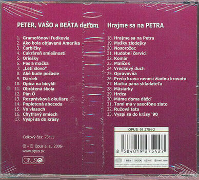 Muziek CD Peter Nagy - Deťom ✶ Hrajme Sa Na Petra (CD) - 2