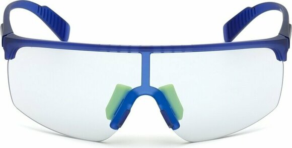 Sport Glasses Adidas SP0005 91X Transparent Frosted Eletric Blue/Grey Mirror Blue - 8