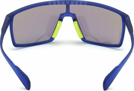 Sport Glasses Adidas SP0004 91Q Transparent Frosted Eletric Blue/Grey Mirror Green Blue - 4