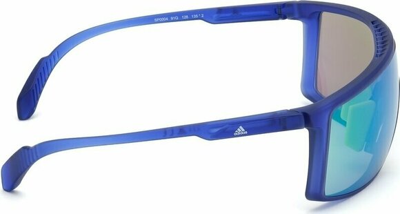Sport Glasses Adidas SP0004 91Q Transparent Frosted Eletric Blue/Grey Mirror Green Blue - 6
