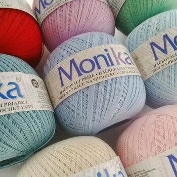 Crochet Yarn Nitarna Ceska Trebova Monika 0010 White - 2