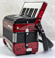tangentharmonika Hohner Bravo II 48 tangentharmonika Red - 4