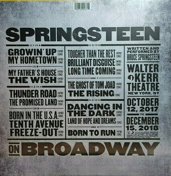 Vinyl Record Bruce Springsteen - On Broadway (O-Card Sleeve) (Dowload Code) (4 LP) - 2