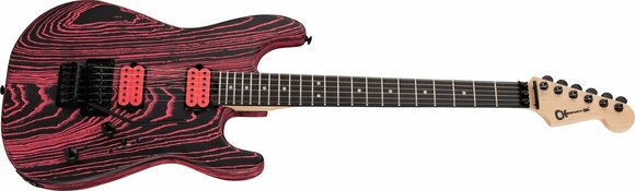Electric guitar Charvel Pro Mod SD1 HH FR ASH Neon Pink Ash - 2