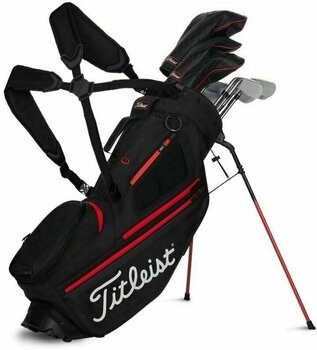 Golfbag Titleist Hybrid 5 Stand Bag Black/Black/Red - 2
