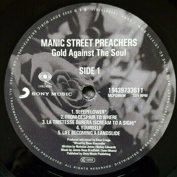 Vinyylilevy Manic Street Preachers - Gold Against The Soul (LP) - 3