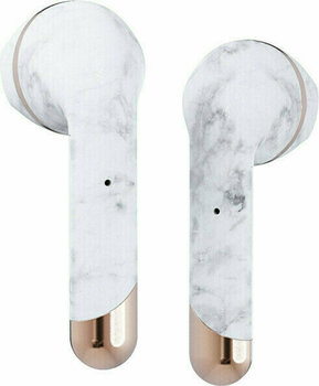 True trådløs i øre Happy Plugs Air 1 Plus Earbud White Marble - 2