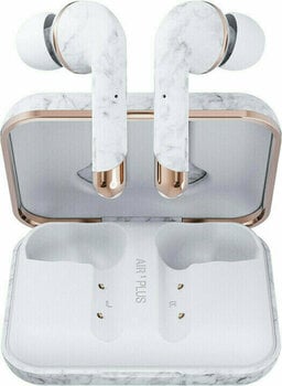 True Wireless In-ear Happy Plugs Air 1 Plus In-Ear White Marble - 4