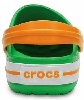 Kids Sailing Shoes Crocs Kids' Crocband Clog Grass Green/White/Blazing Orange 22-23 - 5