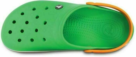 Jachtařská obuv Crocs Kids' Crocband Clog Grass Green/White/Blazing Orange 20-21 - 4