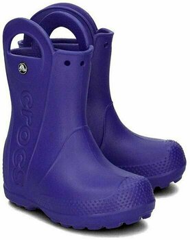 Kids Sailing Shoes Crocs Kids' Handle It Rain Boot Cerulean Blue 24-25 - 4