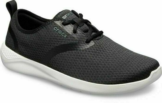 Zapatos para hombre de barco Crocs Men's LiteRide Mesh Lace Black/White 10 - 2