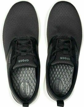 Mens Sailing Shoes Crocs Men's LiteRide Mesh Lace Black/White 10 - 4