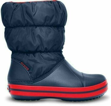 Kids Sailing Shoes Crocs Kids' Winter Puff Boot Navy/Red 32-33 - 6