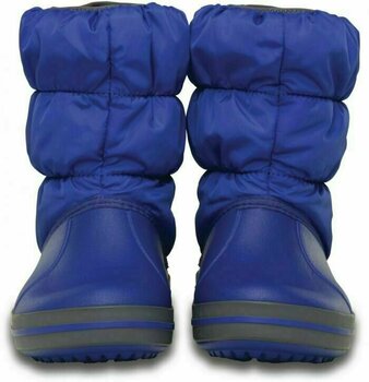 Kids Sailing Shoes Crocs Kids' Winter Puff Boot Cerulean Blue/Light Grey 27-28 - 5