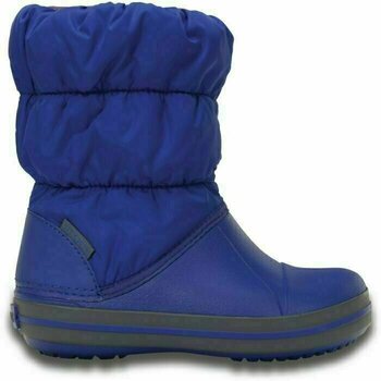 Kids Sailing Shoes Crocs Kids' Winter Puff Boot Cerulean Blue/Light Grey 27-28 - 6