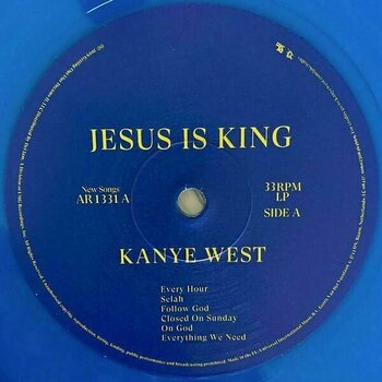 Vinyl Record Kanye West - Jesus Is King (Blue Translucent) (LP) - 3