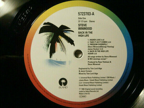 LP Steve Winwood - Back In The High Life (LP) - 3